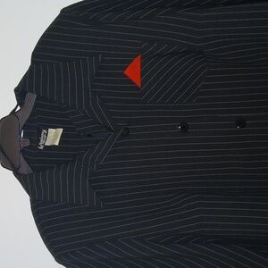 Black & White Pinstripe Jacket Set